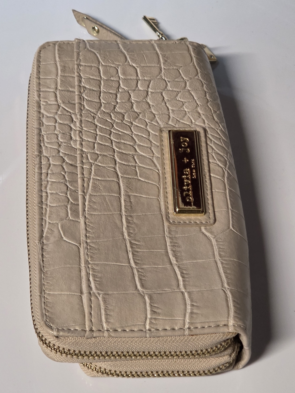 Olivia + Joy Embossed Croc Zip Around Wallet.